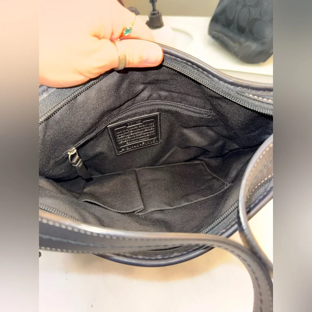 Coach Black Leather Bag - Picture 3 of 4